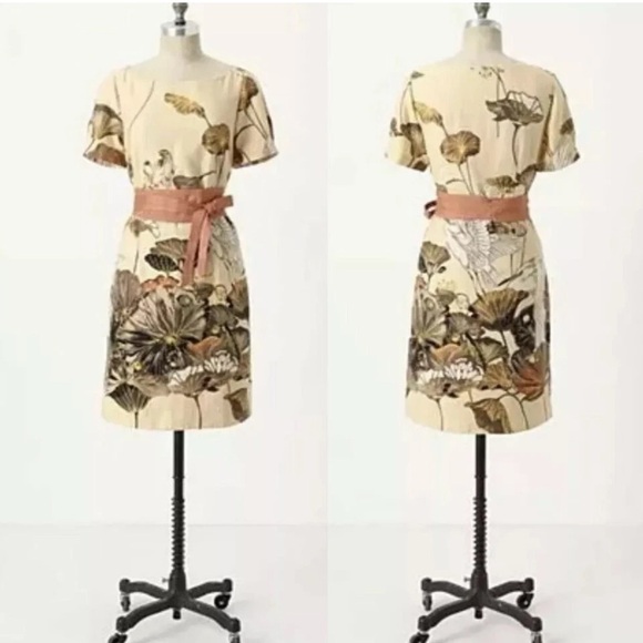 Anthropologie Floreat Snowy Egret Dress - Picture 3 of 11